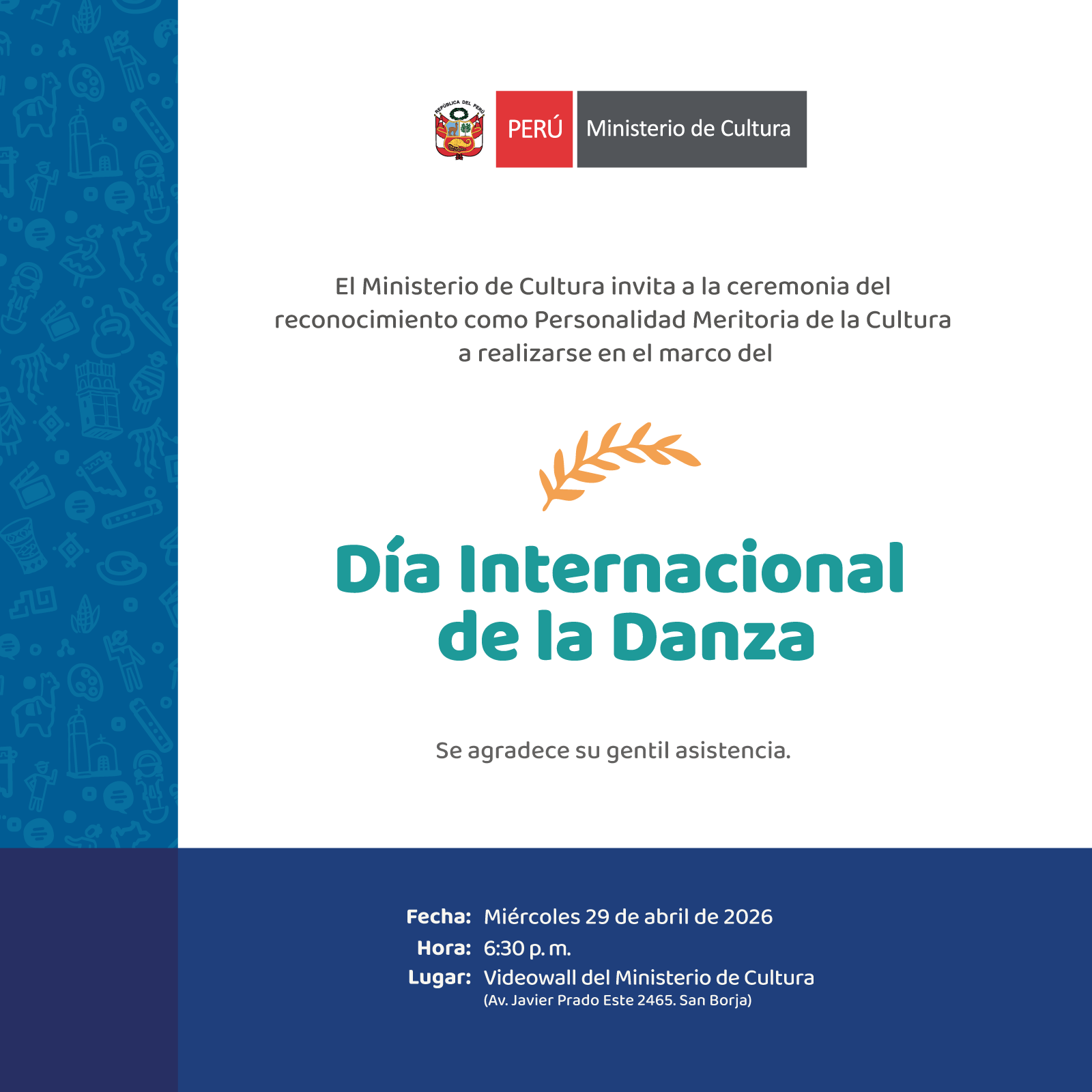 Invitación Dia Internacional de la Danza