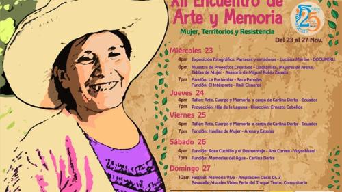 XII Encuentro de Arte y Memoria: "Mujeres, territorios y resistencia"   