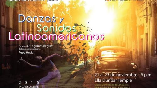 Afiche danzas y sonidos latinoamericanos