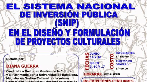 Taller: el SNIP en proyectos culturales