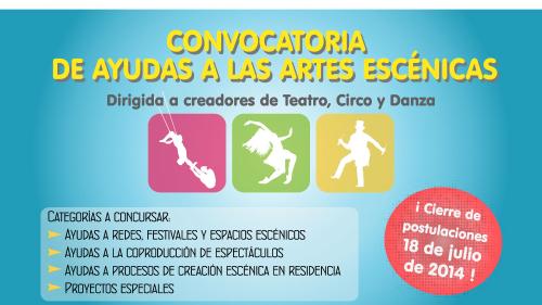 (Finalizó) Convocatoria de Ayudas a las Artes Escénicas IBERESCENA 2014