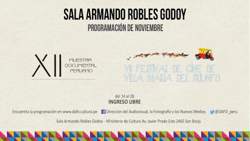 Programación noviembre 2015 de la Sala Armando Robles Godoy del Ministerio de Cultura
