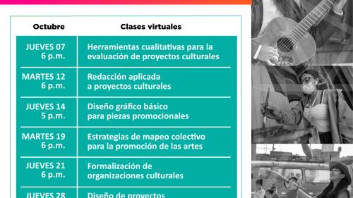 Conecta: herramientas de gestión, producción y creación para trabajadores de las artes. Mes de octubre
