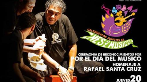 Ceremonia de reconocimientos por el día del músico. Homenaje a Rafael Santa Cruz