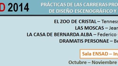 TEMPORADAS TEATRALES DE LAS PRÁCTICAS PRE-PROFESIONALES DE LAS CARRERAS DE DISEÑO ESCENOGRÁFICO Y ACTUACIÓN 2014