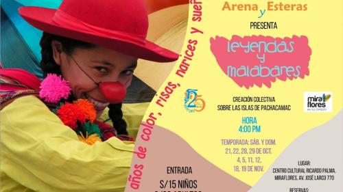 flyer Arena y Esteras – Circo Leyendas y Malabares CC Ricardo Palma