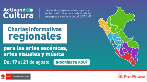 Inscríbete a las charlas informativas regionales sobre las Líneas de apoyo para la cultura.