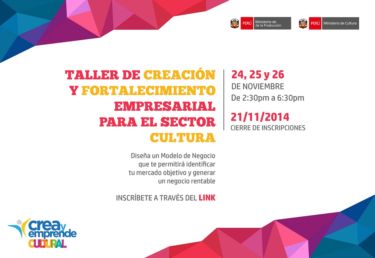 Taller de Creacion y Fortalecimiento para el sector cultura