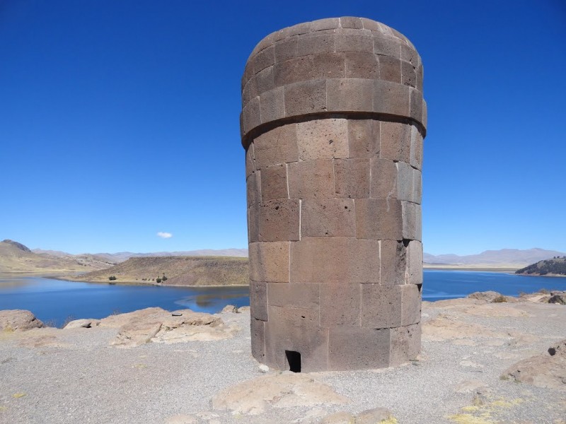 Chulpa localizada en Sillustani