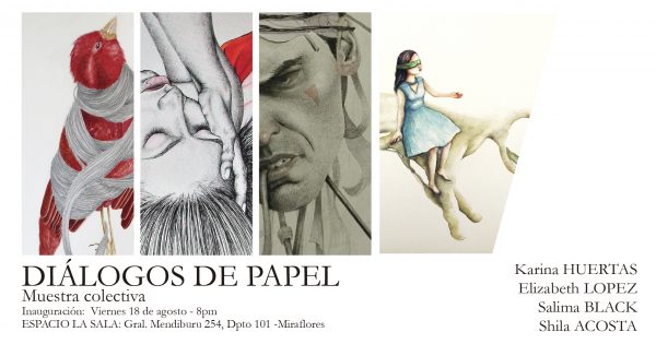 [Exposición] DIÁLOGOS DE PAPEL  Muestra colectiva de dibujo y acuarela. Hasta el 06 de setiembre