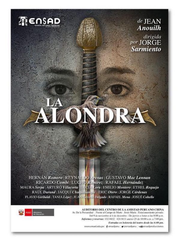 Ensad estrena “La Alondra”: Juana de Arco y su epopeya de la fe – Teatro Peruano-Chino