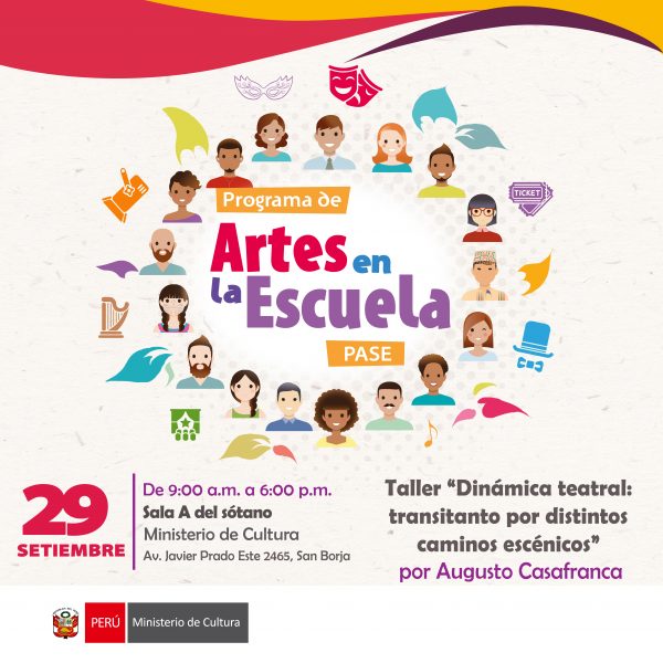 Noticias PASE | PROGRAMA DE ARTES EN LA ESCUELA – PASE 2018. Sábado 29 de setiembre. Taller “Dinámica teatral: transitando por distintos caminos escénicos”.