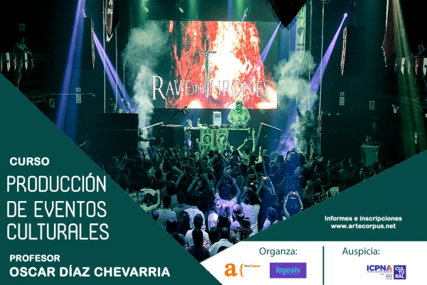 ARTE CORPUS PRESENTA CURSO ESPECIALIZADO: PRODUCCIÓN DE EVENTOS CULTURALES Y CONCIERTOS