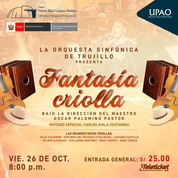 LA ORQUESTA SINFÓNICA DE TRUJILLO  PROMETE UNA NOCHE INOLVIDABLE CRIOLLA