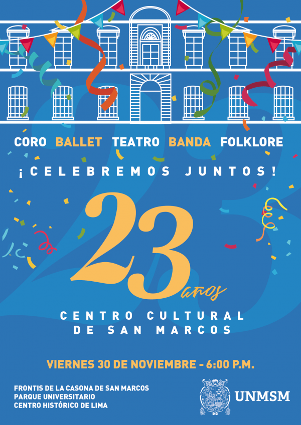 Función artística por el 23.° aniversario del Centro Cultural  de San Marcos