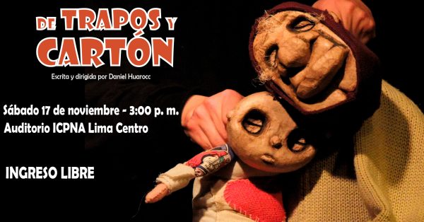 Centro Cultural Ricardo Palma presenta una obra de títeres con material reciclable “De  trapos y cartón”