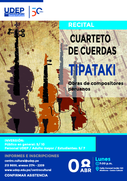 Actividades del centro cultural UDEP recital, conversatorio y curso