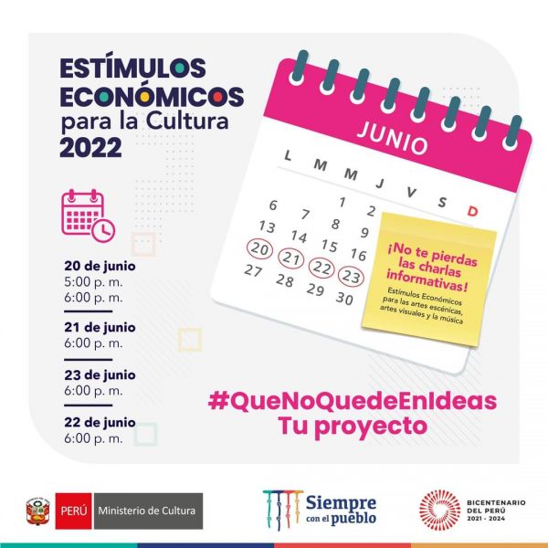 ¡Últimas charlas presenciales para postular a los estímulos económicos para las artes!