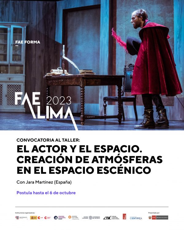 FAE FORMA 2023:  Taller El actor y el espacio. Creación de atmósferas en el espacio escénico.